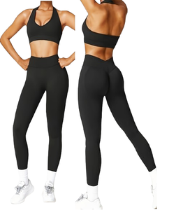 Ensemble de yoga respirant pour femmes, vente en gros, OEM, tenue de sport, ensemble de yoga pour la gym, vêtements de fitness - Product Image 1