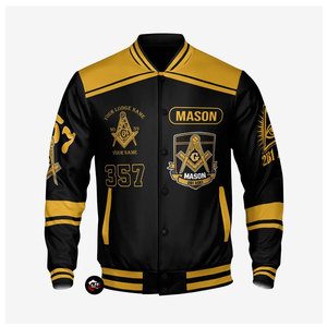 Chaqueta Universitaria Masónica Personalizada con Bordado, Uniforme de Fraternidad Masónica, Chaqueta Universitaria Masónica Bordada - Product Image 2
