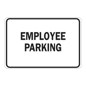 Señal de Estacionamiento para Exteriores Brady, 12x18 Pulgadas, Impresa con Protección UV, Señal de Tráfico para Áreas de Estacionamiento para Empleados - Product Image 1