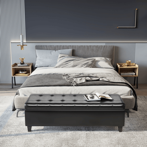 Pouf Contenitore Elegante con Pratico Spazio di Archiviazione Interno - Product Image 1