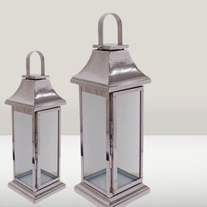 Wholesale Selling Eco-Friendly Portable Metal &Glass <b>Lantern</b> With Shiny <b>Silver</b> Finish Candle <b>Lantern</b> for Wedding & Outdoor - Product Image 6