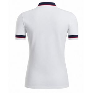 Polo de Mujer Blanco con Ribete Azul Marino, Manga Corta, Estilo Deportivo, Cómodo para Golf y Actividades al Aire Libre - Product Image 2