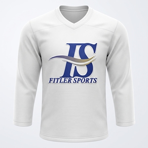 Maillot de football personnalisé pour homme, blanc, col en V, logo brodé, maille respirante - Product Image 1