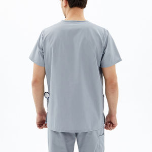 Men Hospital Operating Room Black Blue Nurse Scrubs Set Salon Work Uniform Medical Surgical <b>Tops</b> Pants Doctor Men's Breathable - Product Image 5