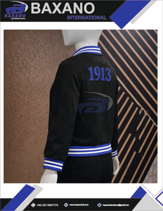 Delta |   Sigma |   Chaqueta de béisbol Theta Sorority para mujer, ropa exterior negra y azul real, chaqueta DST Sorority con diseño de logotipo personalizado - Product Image 6