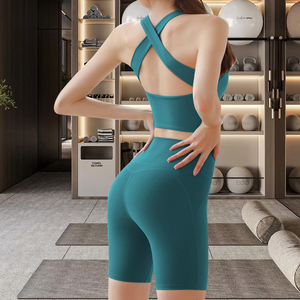 Vêtements de fitness pour femmes, hauts de yoga sans couture, couleurs unies, manches longues, crop tops de sport, ensembles de yoga respirants et à séchage rapide - Product Image 2