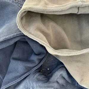 Sweat-shirt à capuche pour homme, couleur unie, coupe classique, 100% coton, molleton français, décontracté, écologique, vêtement d'hiver, avec poche, coupe classique - Product Image 3