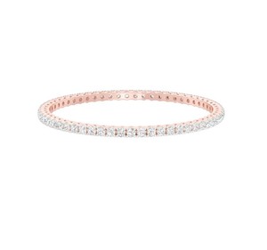 Brazalete de Diamantes Cultivados en Laboratorio con Corte Redondo, Certificado por IGI, en Oro Amarillo/Blanco/Rosa de 9K - Product Image 4
