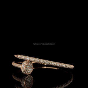 Joyería fina al por mayor moda mujer 925 Starling plata clavo pulsera moda marcas famosas brazalete - Product Image 5