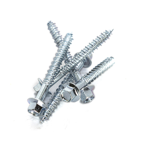 CLASS 4 Carbon Steel White/Yellow Zinc Plated External Hex Head Coarse Wood Thread Lag <b>Screw</b> Metric/Inch - Product Image 3