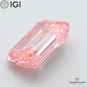 Diamant de laboratoire CVD, clarté VS1, couleur rose vif fantaisie, taille émeraude, 5,01 carats, certifié IGI, pour fiançailles, spécial - Product Image 6