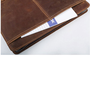 Carpeta de Archivos de Cuero Genuino Hecha a Mano, de Lujo, Vintage, Ecológica, para Negocios, Documentos A4, Currículum, Portafolio Elegante, Regalo - Product Image 4