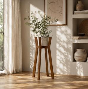 Soportes de Madera Ecológicos de Alta Calidad para Flores Artificiales, Tallados a Mano con Acabado Natural, Diseño de Tulipanes, Estilo Moderno Wabi-Sabi - Product Image 2