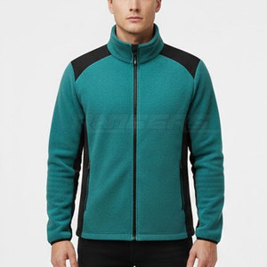 Veste polaire en tissu respirant, coupe confortable, fermeture éclair intégrale, pour usage extérieur en hiver. Veste polaire d'hiver. - Product Image 3