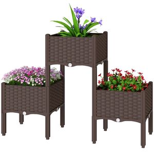 Fioriere Rialzate e Contenitori in Plastica per Fiori, Vasi Resistenti per Giardini Esterni - Product Image 5