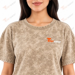 เสื้อยืดลำลองผู้หญิงไซส์ใหญ่ ผ้าฝ้าย 100% 200 GSM ซักแล้วแห้งไว ระบายอากาศดี ทรงหลวม คอกลม ผลิตโดยโรงงาน OEM รับผลิตตามแบบ - Product Image 4