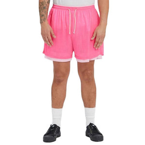 Pantalones Cortos de Baloncesto de Malla Rosa para Hombre, de Secado Rápido, Transpirables, con Cordón Ajustable, para Entrenamiento Atlético, Gimnasio, con Logotipo Personalizado - Product Image 1