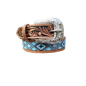 Herramientas de mano personalizables ecológicas de alta resistencia internacional Rodeo aleación occidental con cuentas vaquero vaquera cinturón hombres mujeres cuero de vaca - Product Image 1