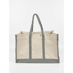 Sac fourre-tout en toile robuste MA53, réutilisable, en coton et lin, avec poignées renforcées, pour les courses, l'usage quotidien, les promotions et le shopping - Product Image 5