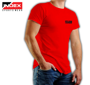 เสื้อยืดแขนสั้นคอกลมสีขาวทรงเข้ารูปสำหรับผู้ชาย ยี่ห้อ INDEX SPORTS WEAR ผลิตจากผ้าคอตตอนเจอร์ซีย์ ระบายอากาศได้ดี พิมพ์ลายโลโก้ด้านหน้า สไตล์ลำลอง - Product Image 5