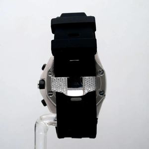 Reloj de Pulsera de Lujo para Hombre con Correa de Goma, Automático, con Moissanita de Alta Calidad, Certificado por Diamond Tester Pass, Estilo Hip Hop - Product Image 3