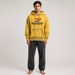 Men Vintage Wash Hoodie Casual Oversized Pullover Soft <b>Fabric</b> <b>Retro</b> Style Streetwear Sweatshirt Comfortable Fit - Product Image 3