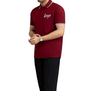 Polo personnalisé avec col contrasté à biais, manches courtes, polo décontracté pour homme - Product Image 4