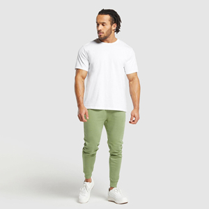Pantalon de survêtement pour homme à taille élastique, style jogger, personnalisable par le fabricant, fournisseur de vêtements vierges, pantalon de survêtement en coton pour homme en gros - Product Image 1