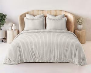 Ensemble de couette et de couvre-lit de luxe pour toutes les saisons, 4 pièces, 6 pièces, motif floral géométrique abstrait - Product Image 3