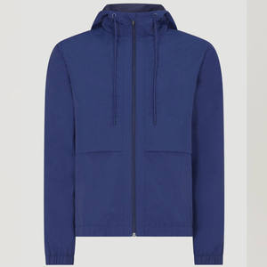 Men's <b>Black</b> Waterproof Polyester <b>Windbreaker</b> Jacket Full Zip Lightweight Outdoor Pullover Outerwear - Product Image 1