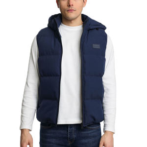 Chaleco Acolchado Sin Mangas para Invierno, con Logotipo Personalizado, Impermeable, Brillante, con Capucha, para Hombre - Product Image 2