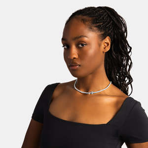 Collier tennis en argent sterling 925 avec pendentif croix, aspect diamant VVS1, pour femmes et hommes - Product Image 2