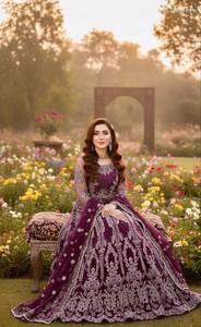 Lehenga Choli de Seda Beige con Bordado, Vestido de Novia Tradicional Largo Hasta el Suelo para Mujer, India Pakistán 2026 - Product Image 3