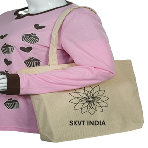 Sac fourre-tout promotionnel personnalisé avec logo imprimé pour femme, en toile 100 % coton, à bandoulière, avec poignée supérieure, de haute qualité et à prix abordable - Product Image 5