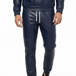 Survêtement en cuir imprimé de luxe pour homme, décontracté, réversible, séchage rapide, respirant, pantalon assorti, commandes en gros directes usine OEM, échantillon - Product Image 1
