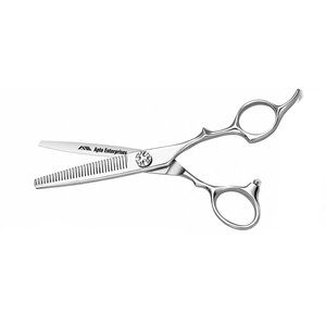 Ciseaux pour cheveux clairsemés en acier inoxydable, ciseaux professionnels avec vis de tension réglable, poignée ergonomique décalée, ultra-affûtés - Product Image 3