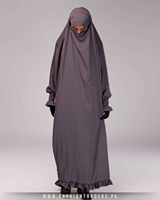 Abaya de prière pour femmes musulmanes, style Nida, respirante, légère, automne/printemps, longue, à manches longues, avec volants, pour l'Aïd et les fêtes
