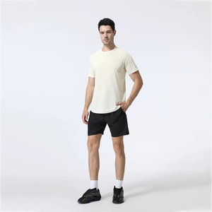 Sports Fitness T-shirt Workout O-neck Casual Loose Short Sleeve Running Training Top Sweat <b>Wick</b> Quick Dry Gym Men's Yoga T-shirt - Product Image 3