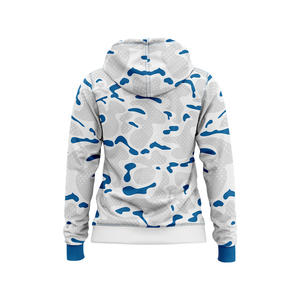 Sweat à capuche zippé pour femme, imprimé, en polaire polyester/coton, séchage rapide, respirant, coupe-vent, écologique, pour les sports de printemps et d'hiver - Product Image 2