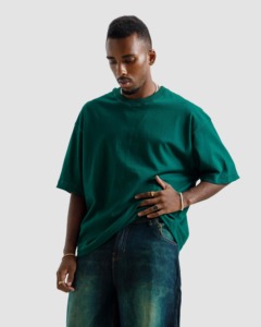 เสื้อยืดทรงหลวมแบบดรอปไหล่ ยูนิเซ็กส์ ทรงบ็อกซี่ สีพื้น แขนสั้น สไตล์ลำลอง สตรีทแวร์ เสื้อท็อป ยูนิเซ็กส์ ทรงบ็อกซี่ ดรอปไหล่ - Product Image 2