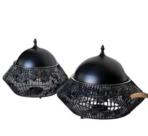 Calentador de Comida Tipo Buffet de Metal con Tapa, Asas de Acero Inoxidable, Recipiente Aislado para Alimentos Calientes de 33 cm, Diseño Clásico - Product Image 4