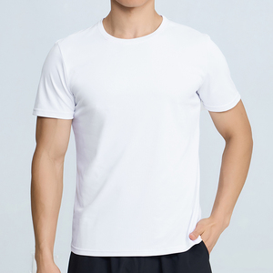 Blank Summer Bright Color Running Fitness Men Athletic Casual Custom logo <b>Polyester</b> <b>Tshirts</b> - Product Image 3
