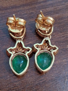 Vintage Gold Plated Earrings <b>Set</b> Pear Cut Zircon Stones for <b>Women</b> Wedding Engagement Anniversary Party <b>Gift</b> Jewelry High Quality - Product Image 6