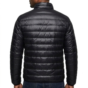 Men Puffer Jacket Lightweight Quilted Full <b>Zip</b> Stand Collar Padded Warm Winter Casual Streetwear Custom OEM Wholesale Manufactur - Product Image 2