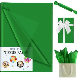 ถุงของขวัญกระดาษสีเขียวแบบม้วน 60 แผ่น ขนาด 14 x 20 นิ้ว สำหรับงานแต่งงาน วันเกิด งานประดิษฐ์ดอกไม้ กระดาษห่อของขวัญแบบเป็นมิตรกับสิ่งแวดล้อม - Product Image 2