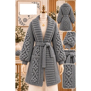 Pulls 100% acrylique ou coton, calibre 12, pour femmes, très tendance, style décontracté, pour la saison hivernale, fournisseur du Bangladesh. - Product Image 5