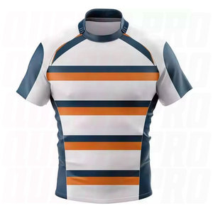 เสื้อรักบี้ผู้ชายขายส่ง โพลีเอสเตอร์ 100% แห้งเร็ว ดีไซน์เรียบง่าย ระบายอากาศได้ดี น้ำหนักเบา สวมใส่สบาย เหมาะสำหรับการฝึกซ้อมกีฬา - Product Image 2