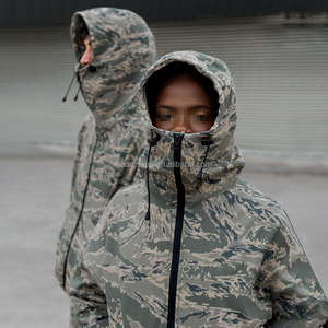 LOW MOQ Windbreaker Waterproof Light Weight <b>Camo</b> Nylon Tracksuit Zipper Camouflage <b>Jackets</b> Sets Outdoor Wear 2 Piece Set for Men - Product Image 3