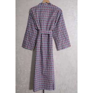 Bata Kimono de Algodón Hecha a Mano para Mujer, Bata Estampada Estilo Boho, Bata Ligera para Descansar, Ropa de Vacaciones, Regalo para Ella - Product Image 5