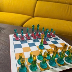 Belladec BI-WT1089 Handmade Resin <b>Chess</b> Board High Quality Artistic Customized Shape Renaissance Knight Design Sports Style - Product Image 2